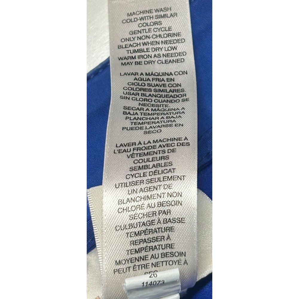 Chicos Pants Womens Large 14 2.5 Blue Cargo Actual 35X27 Crop Roll Up Hi‎ Rise - Picture 10 of 11